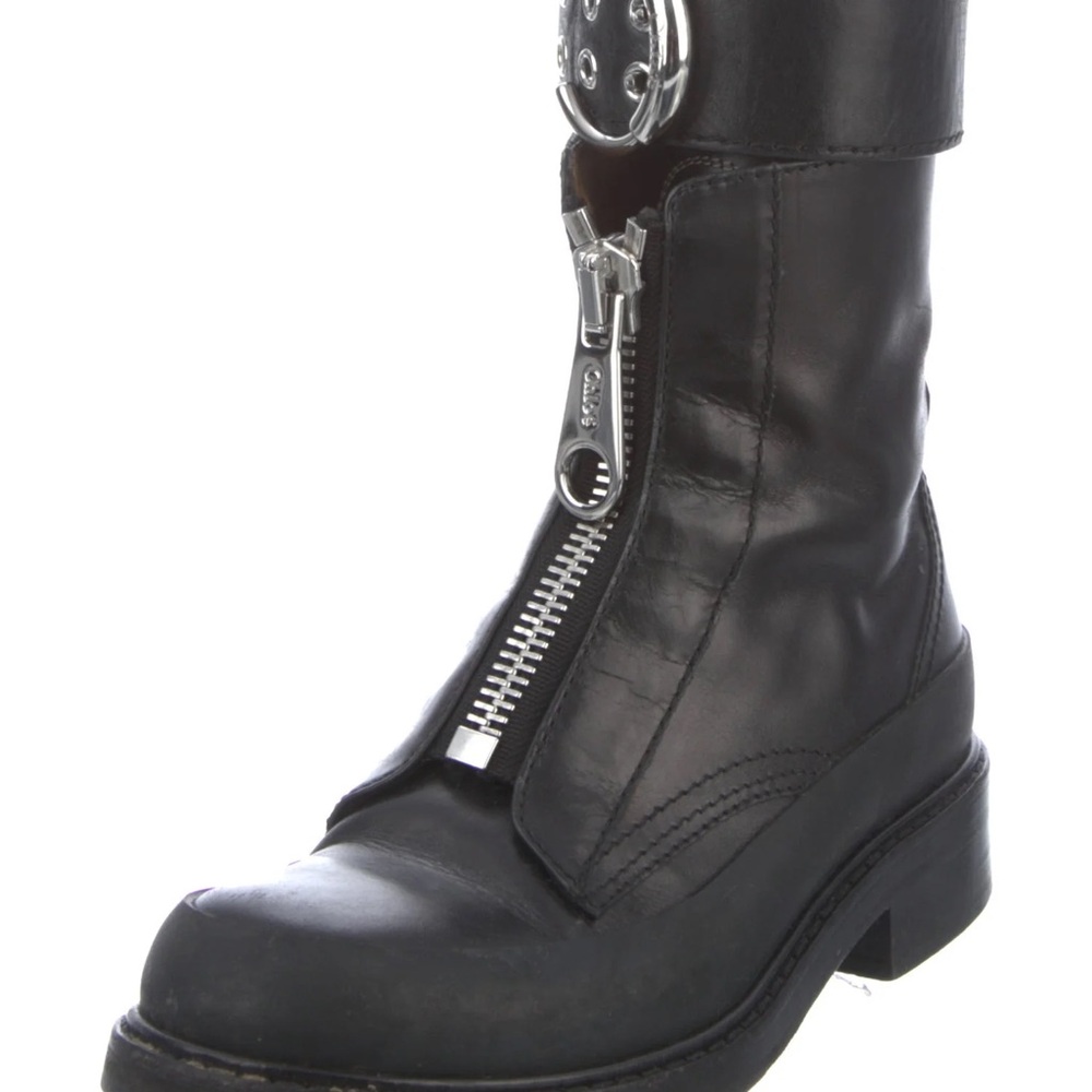 Chloé Leather Combat Boots - Picture 2 of 5